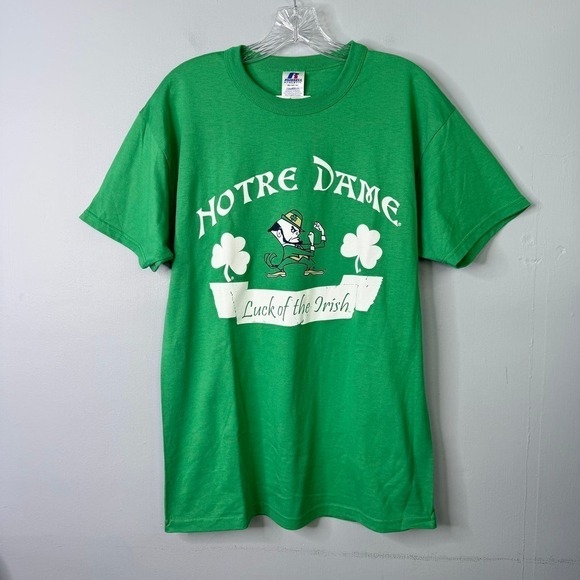 Notre Dame Luck of the Irish FIghting Irish Russell Athletic Graphic Tee Size M - Picture 5 of 14